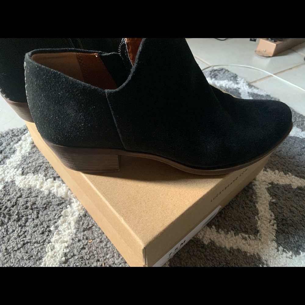 Lucky Brand suede ankle boots